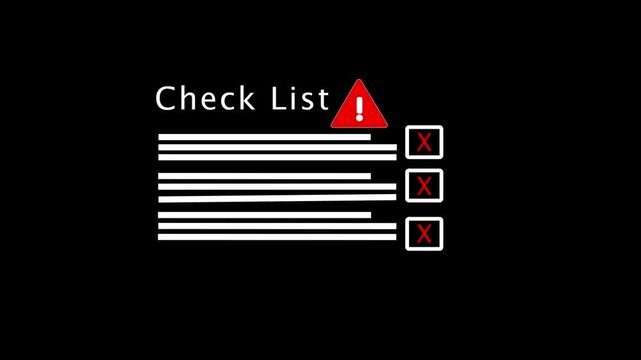 Businessman ticking digital checklist on virtual screen while working on black, representing risk alert task management, project planning, productivity, and business technology concept.