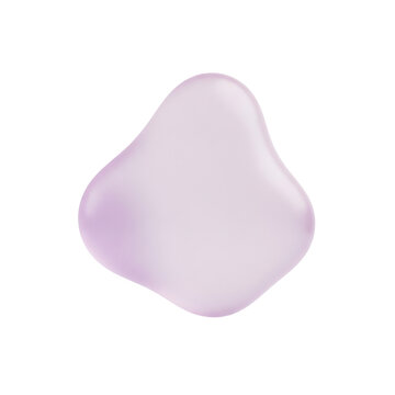 Abstract soft light lavender-purple organic fluid blob with delicate gradients, ethereal and weightless, isolated against a pristine seamless bright white background with soft high-key lighting,