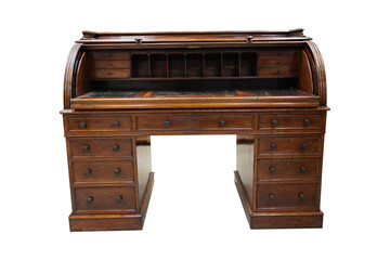 Antique Roll-Top Desk Classic Wooden Furniture