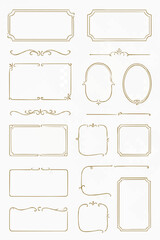 エレガント枠素材コレクション｜アンティークフレーム｜ラインアート