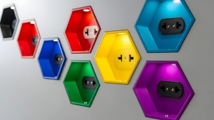 electrical outlet on a white background