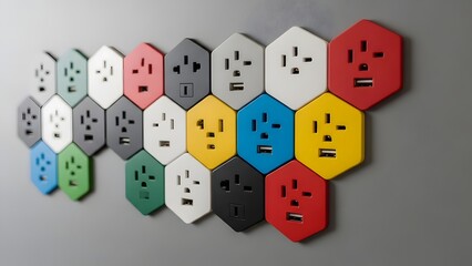 electrical outlet on a white background