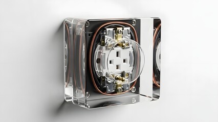 electrical outlet on a white background