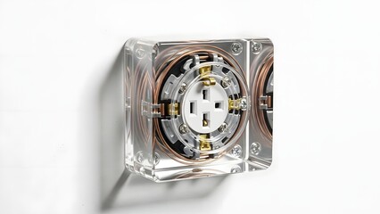 electrical outlet on a white background