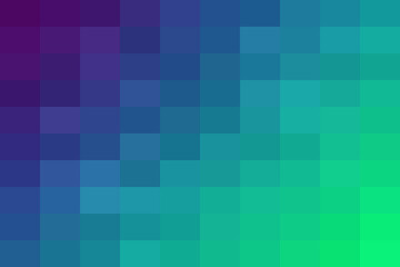 Vibrant blue, green, and purple gradient background in a pixelated mosaic pattern, perfect for modern digital and abstract design.