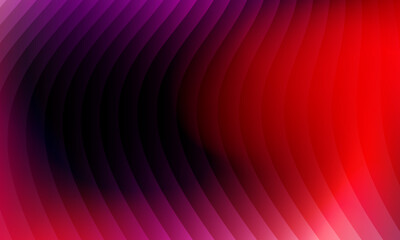 Neon ripple glass gradient in magenta, violet, ember orange on deep midnight. Sharp ribbed distortion, cinematic glow; futuristic texture background, vector illustration