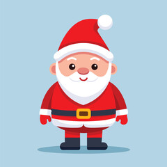 Charming cartoon illustration of a jovial santa claus in his iconic red suit and hat embodying the festive spirit of christmas and holiday cheer