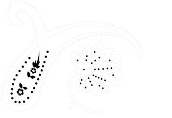 Black and White Mehndi Paisley Floral Vector | Ornamental Line Art Flower Design, Decorative Paisley Motif, Ethnic Floral Ornament, Luxury Monochrome Vector Art