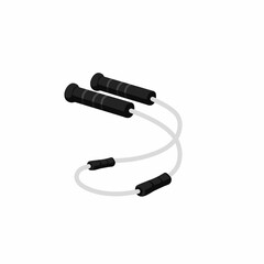 Jump Rope in Clean Monochrome Style for Cardio Workout