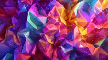 Abstract and colorful low poly pattern background design