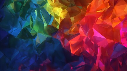 Abstract and colorful low poly pattern background design