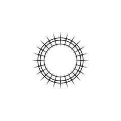 abstract compass logo, simple circle design