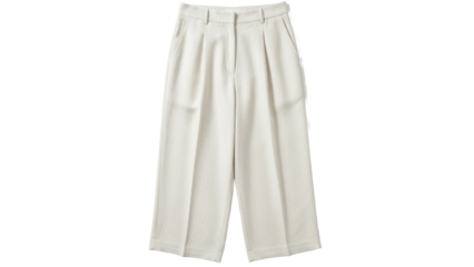 Beige culottes pants isolated PNG on transparent background, stylish wide-leg trousers for women s fashion and casual wear