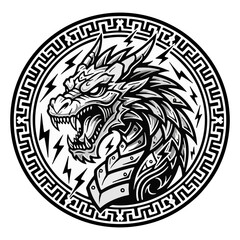 A WILD CIRCLE DRAGON LOGO THAT REFLECTS POWER, BEAUTY AND HIGH PERFORMANCE FOR ESPORTS	