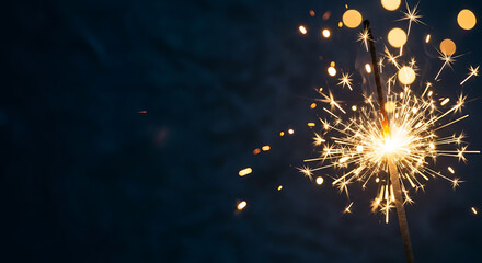 Obraz premium Sparkler Glow Background with Copy Space – Festive Light and Celebration Theme