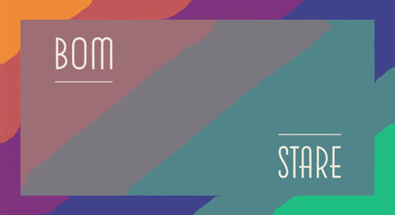 BOM and STARE Text on Abstract Background.