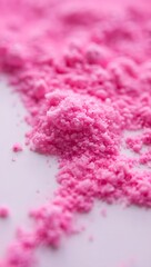Pink powder texture abstract background close up detail for graphic design element use on websites