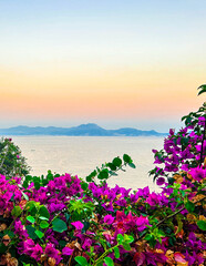 Obraz premium Sunset over the Tyrrhenian Sea.