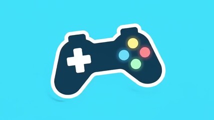 Fun Colorful Game Controllers Seamlessly Floating on a Playful Background Graphic - Powered by Adobe