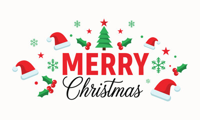 a playful christmas tree with stars and bold typography forms a cheerful holiday design perfect for cards, posters, and seasonal digital projects.