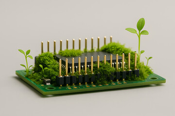 Verschmelzung von Technik und Natur