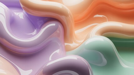 Soft pastel abstract background featuring smooth fluid shapes