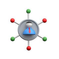 A handy 3d style illustration of social media network