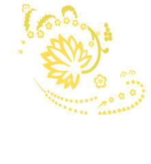 Ethnic Pattern Design with Floral Silhouette Vector &ndash; Paisley Motif Vector & Botanical Line Art | Vintage Floral Artwork, Indian Motif Design, Modern Boho Art Textile Pattern