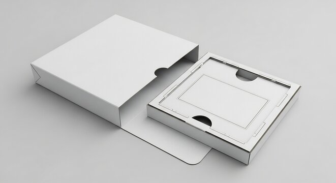 Elegant White Box Mockup for Product Presentation and Branding.
