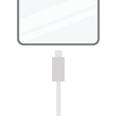 Illustration usb plug smart phone unique isolated