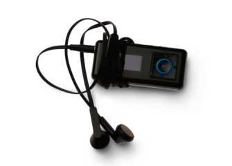 Music player isolated on transparent background