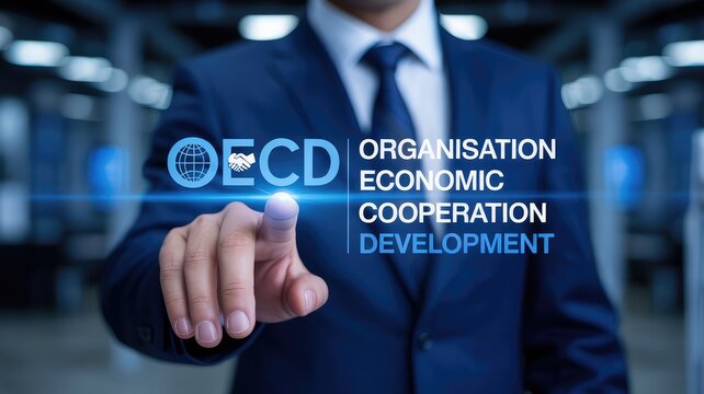 Explore OECD Economic Cooperation and Development with a touch of Innovation, a dynamic presentation for the future of global economies