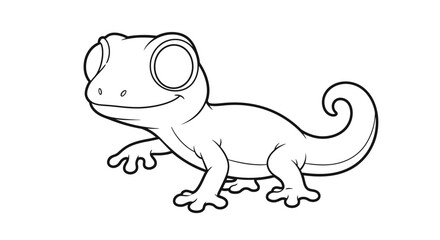 Obraz premium Cartoon Gekko Illustration