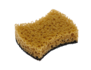 Sponge for washing dishes isolated on transparent background