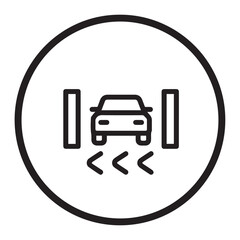 Distance Warning Indicator Icon vector illustration © Khaerulaminudin