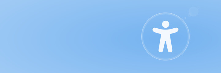 Barrierefreiheit Icon Vektor Header Copy Space svg unter 50 kB barrierefrei Zugang