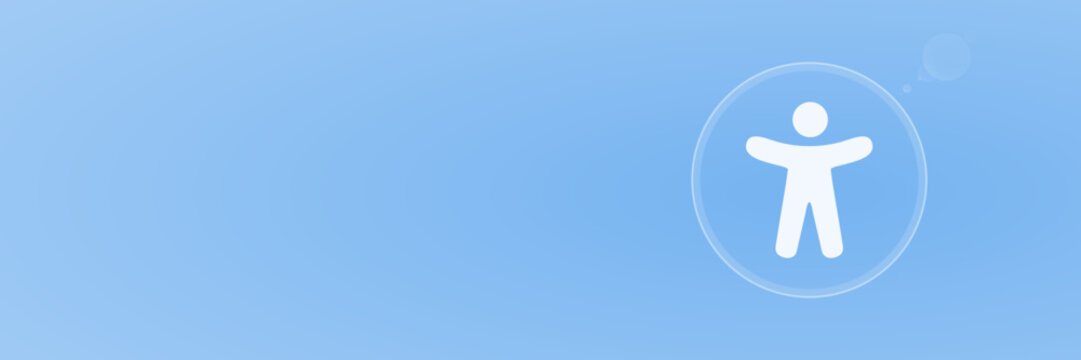 Barrierefreiheit Icon Vektor Header Copy Space svg unter 50 kB barrierefrei Zugang