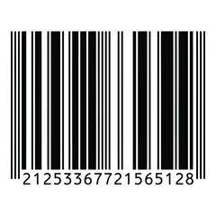 Close up of a black and white barcode with numbers below