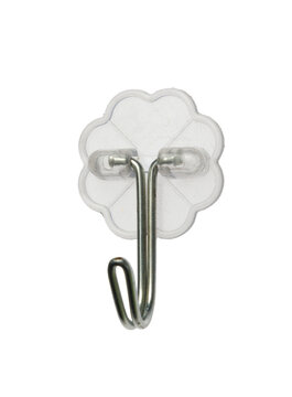 Self-adhesive hook for bathroom and kitchen isolated on transparent background