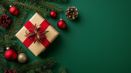 Christmas decoration on background. Merry Christmas and happy New Year background