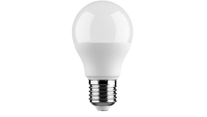 Energy-efficient LED light bulb isolated PNG on transparent background, modern lighting solution for eco-friendly homes and businesses