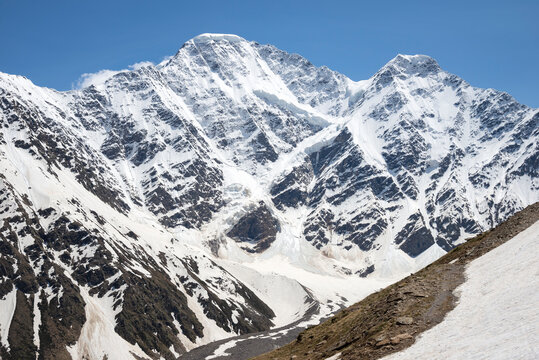 View on the Seven Glacier from Elbrus, Kabardino-Balkaria, Russia