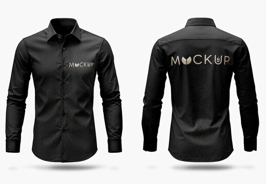 Shirt Man  Front And Back View Mockup
