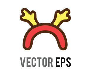 Festive reindeer antlers headband illustration for holiday celebrations