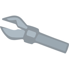 Obraz premium Adjustable Silver Wrench on Black Background Simple Tool Illustration