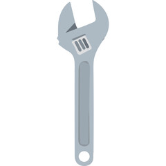 Obraz premium Adjustable Silver Wrench Tool on Black Background Isolated Industrial Hardware Equipment for Repair and Maintenance