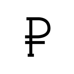 Obraz premium ruble russia currency icon editable eps