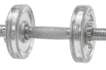 Metal dumbbell with adjustable weights, symbolizing strength training, fitness, and a healthy lifestyle
