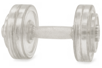 Dumbbell drawing symbolizing fitness, strength, and weight training for gym workouts on transparent background
