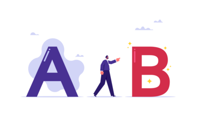 Alternative or business strategic plan concept, businessman move from plan a to b, changing business strategies for survival